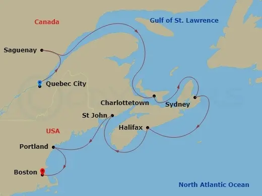 Itinerary schematic diagram