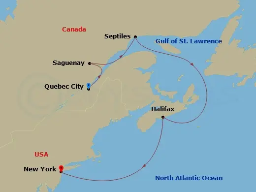Itinerary schematic diagram