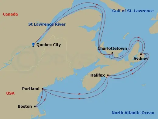 Itinerary schematic diagram