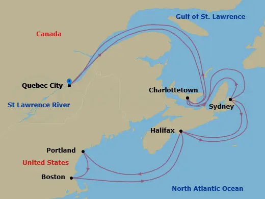 Itinerary schematic diagram