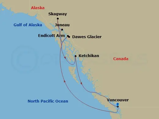 Itinerary schematic diagram