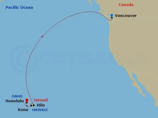 Itinerary schematic diagram