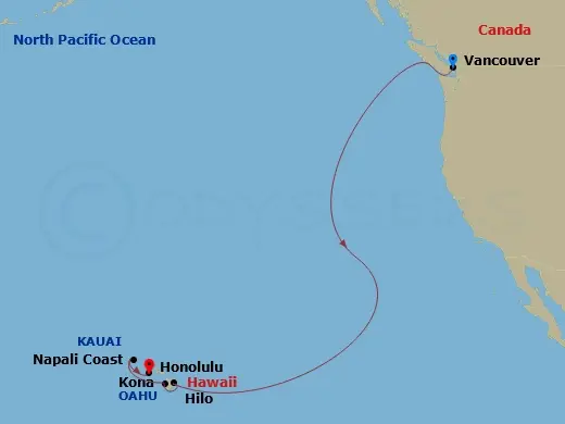 Itinerary schematic diagram