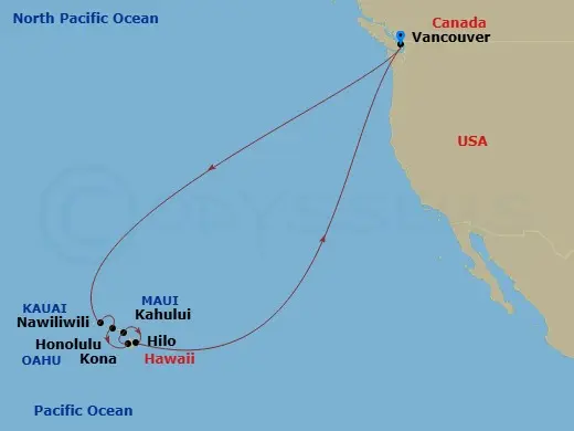 Itinerary schematic diagram