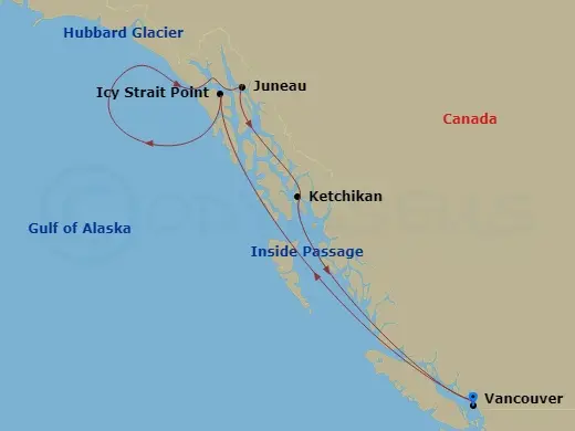 Itinerary schematic diagram