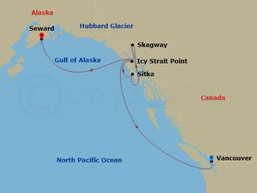 Itinerary schematic diagram