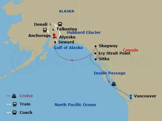 Itinerary schematic diagram