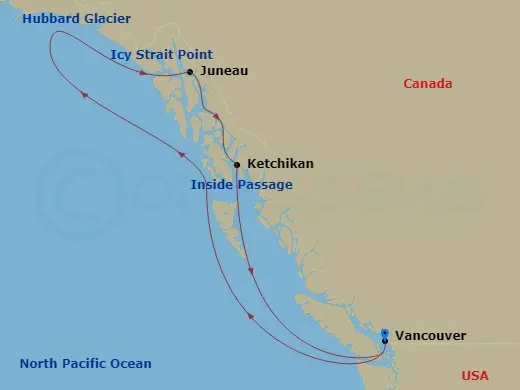 Itinerary schematic diagram