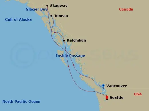 Itinerary schematic diagram
