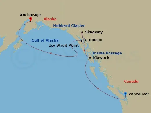 Itinerary schematic diagram