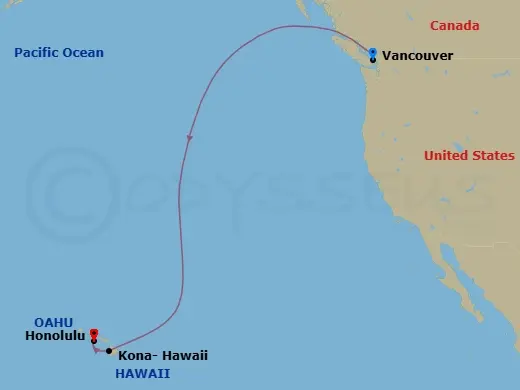 Itinerary schematic diagram