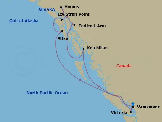 Itinerary schematic diagram