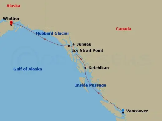 Itinerary schematic diagram
