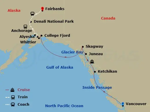 Itinerary schematic diagram