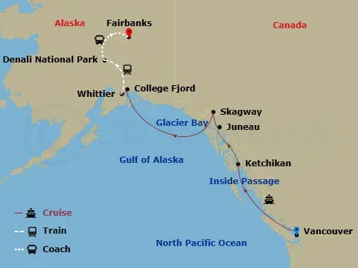 Itinerary schematic diagram