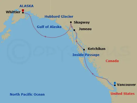 Itinerary schematic diagram