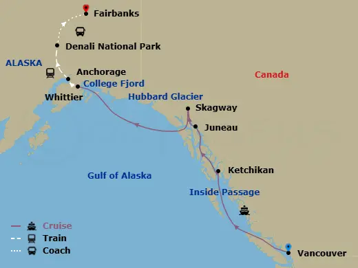 Itinerary schematic diagram