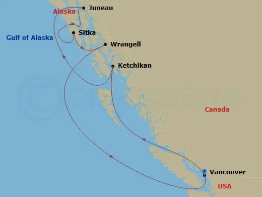 Itinerary schematic diagram