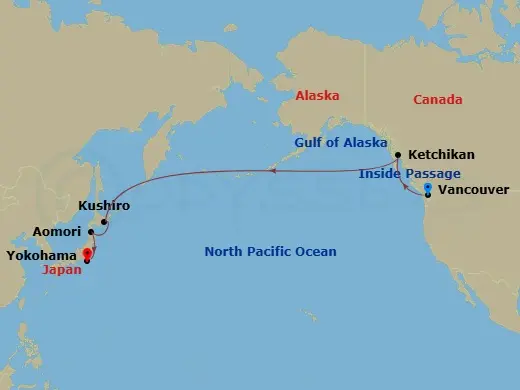 Itinerary schematic diagram