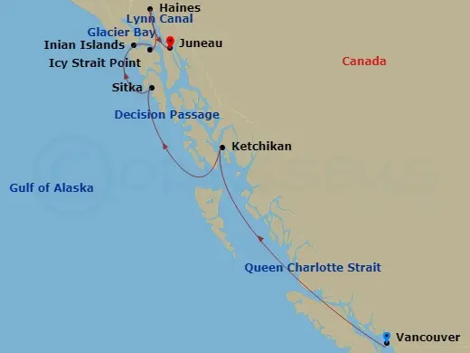 Itinerary schematic diagram