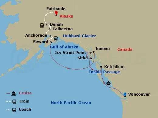 Itinerary schematic diagram