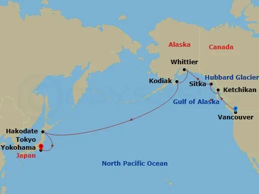Itinerary schematic diagram