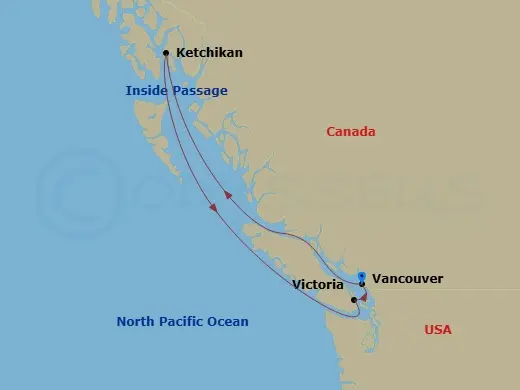 Itinerary schematic diagram