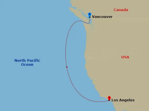 Itinerary schematic diagram