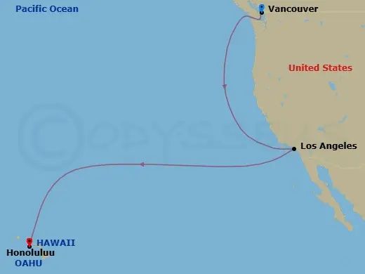 Itinerary schematic diagram