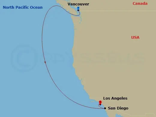 Itinerary schematic diagram