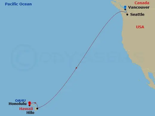Itinerary schematic diagram
