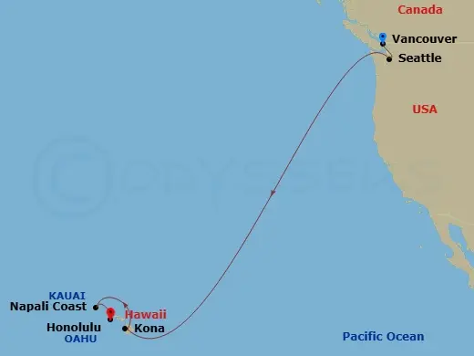Itinerary schematic diagram