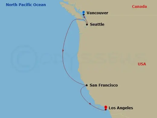 Itinerary schematic diagram