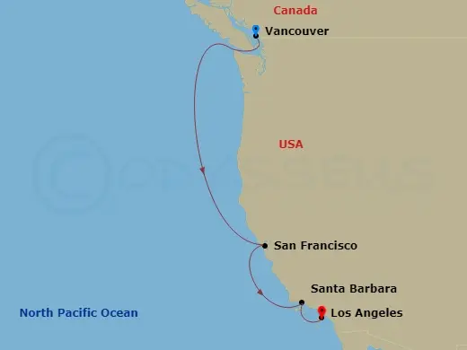 Itinerary schematic diagram