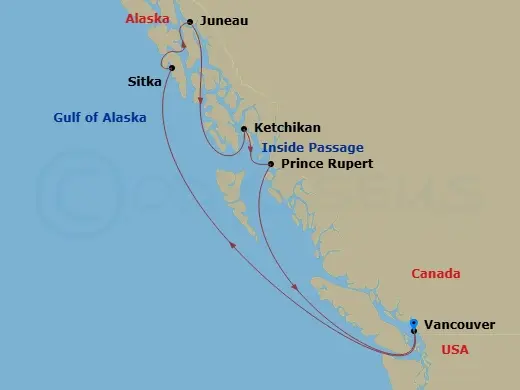 Itinerary schematic diagram