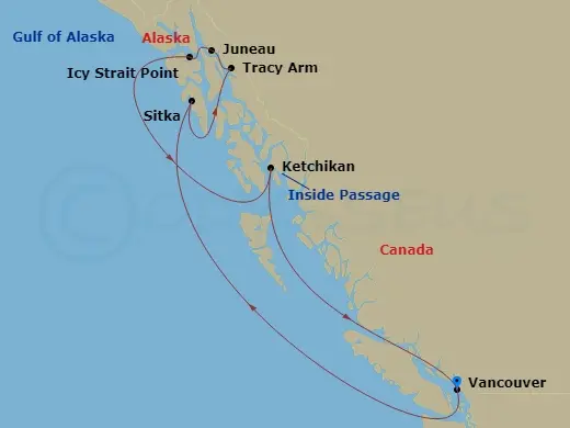 Itinerary schematic diagram