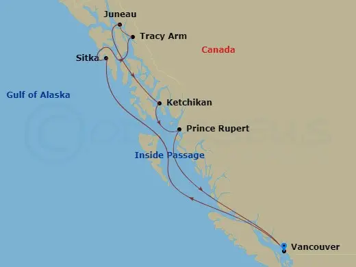 Itinerary schematic diagram