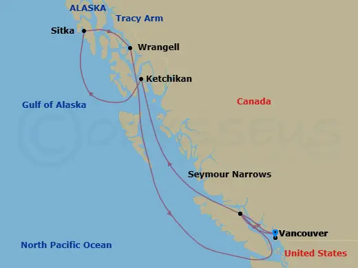 Itinerary schematic diagram