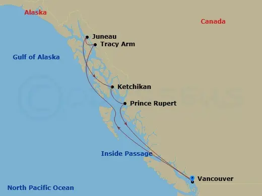 Itinerary schematic diagram