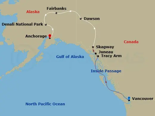 Itinerary schematic diagram