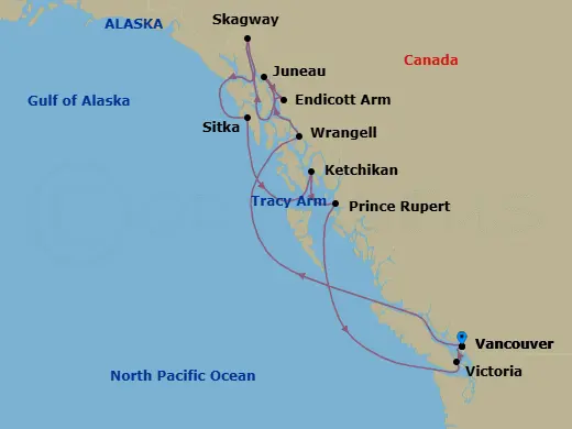 Itinerary schematic diagram