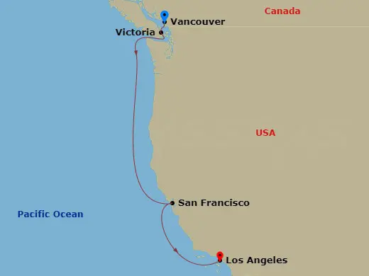 Itinerary schematic diagram
