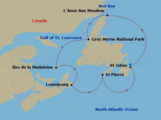 Itinerary schematic diagram