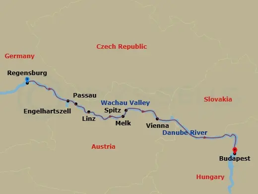 Itinerary schematic diagram
