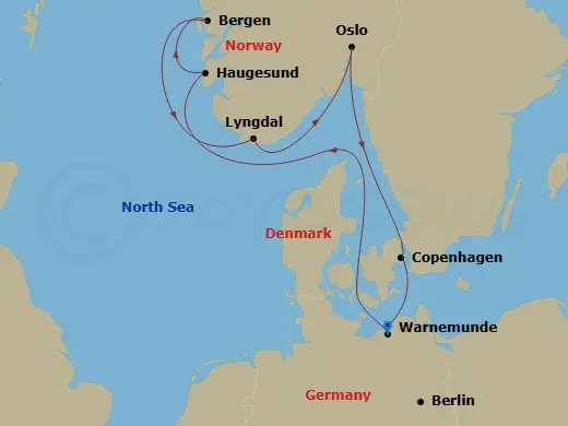 Itinerary schematic diagram
