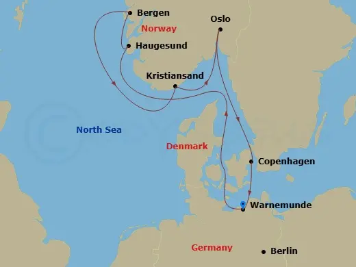 Itinerary schematic diagram