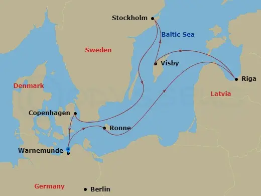 Itinerary schematic diagram