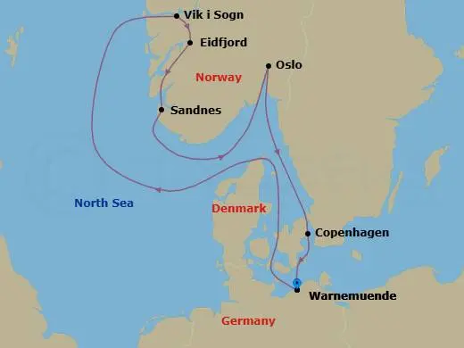 Itinerary schematic diagram