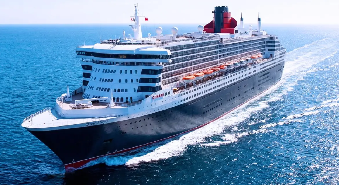 Cunard 2026 experience: elegant White Star Service in the Grand Lobby, representing legendary British luxury at sea. Experience Cunard’s 185-year heritage in 2026. Enjoy timeless British style on an iconic Transatlantic Crossing voyage.