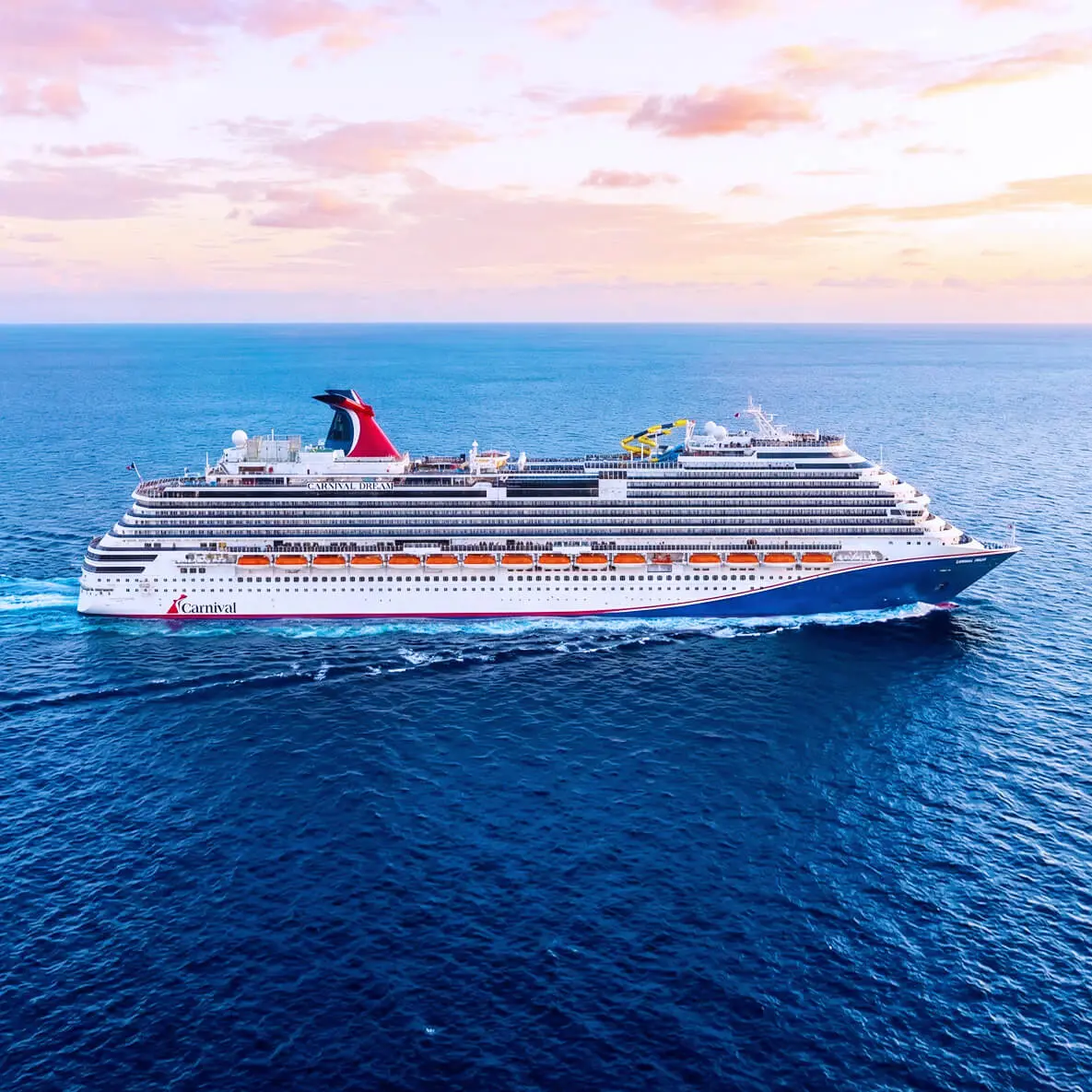 At 1,004 feet, this one continued the Dream class tradition of large-scale, bow-to-stern cruise ship fun including the food-and-entertainment space Ocean Plaza, the splashy stylings of Carnival WaterWorks&trade;... and The Lanai, a convenient, scenic half-mile outdoor wraparound promenade deck. In other words, a cruise on Carnival Magic has no shortage of its namesake charm! Keeping with the times, Carnival Magic features the delicious good times of Guy's Burger Joint&trade;, BlueIguana Cantina&trade;, Alchemy Bar&reg; and RedFrog Rum Bar&reg;. Carnival Magic has a history of starting good things... and sharing them with guests.